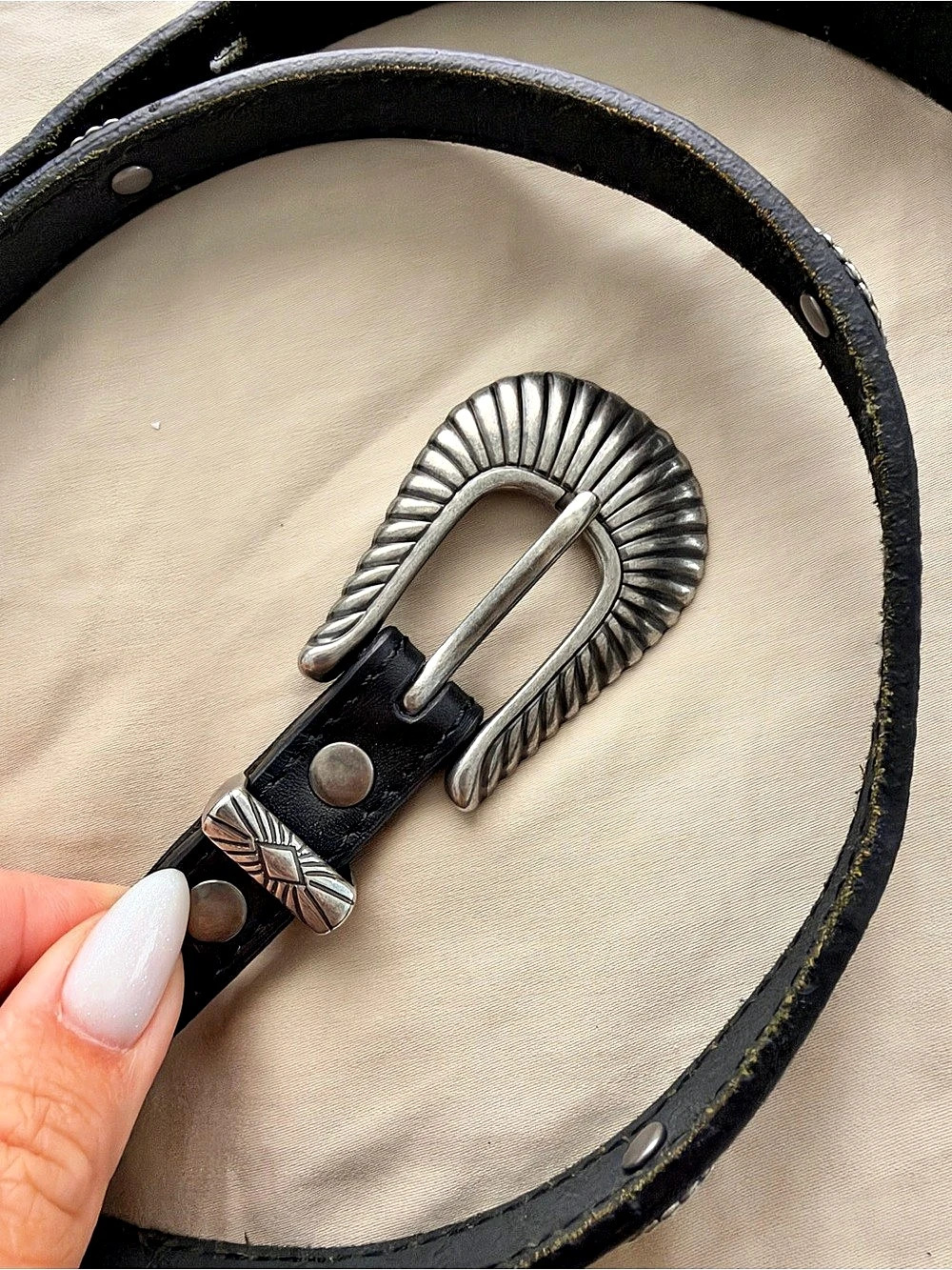 Urban Outditters Western Buckle Black Belt